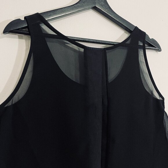 BIK BOK Scandi Brand Cropped Swing Mesh Panel Tank Top (Black, XS) - Picture 2 of 5